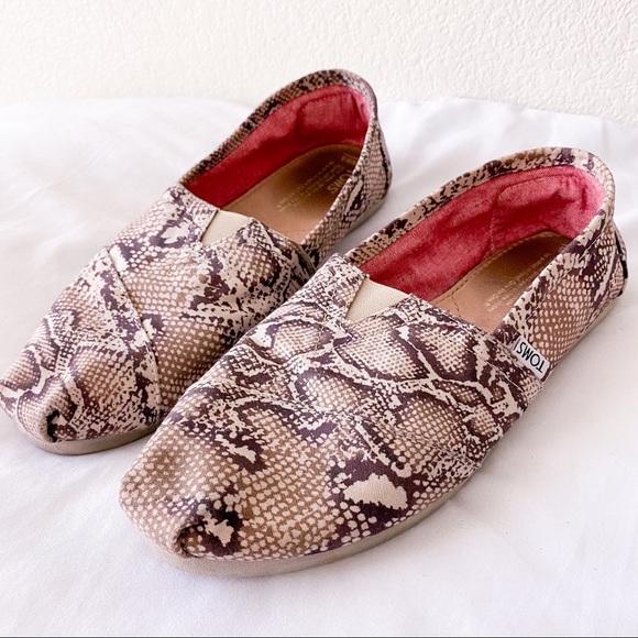 Toms Shoes - TOMS Snake Print Classic Slip On Shoes